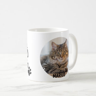 Eén foto beste kattenvader ooit huisdier pootafdru koffiemok