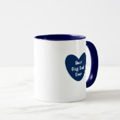 Een foto Beste Pap Ooit Schattige Puppy Dog Blue H Mok (Voorkant rechts)