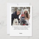 Eén foto Dennenhulst met rode kardinaal Kerstkrans Feestdagenkaart (Achterkant)