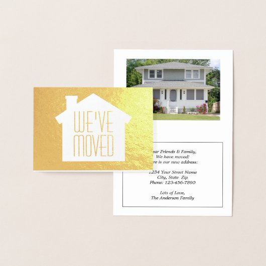 Een foto die we hebben verplaatst Elegant Modern M Folie Kaarten (Display)