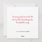 Eén foto eenvoudig modern vierkant feestdagenkaart (Achterkant)