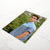 Één Foto Eenvoudige Klasse van Afstuderen Aankondi Folie Uitnodiging (Gedraaid)