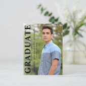 Één Foto Eenvoudige Klasse van Afstuderen Aankondigingskaart (Staand voorkant)