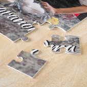 Eén foto houdt van je tekst Red Heart oma mama Legpuzzel (Zijkant)