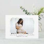 Eén foto-Lijst overlay Genderneutrale zwangerschap Aankondiging (Staand voorkant)