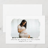 Eén foto-Lijst overlay Genderneutrale zwangerschap Aankondiging (Voorkant / Achterkant)