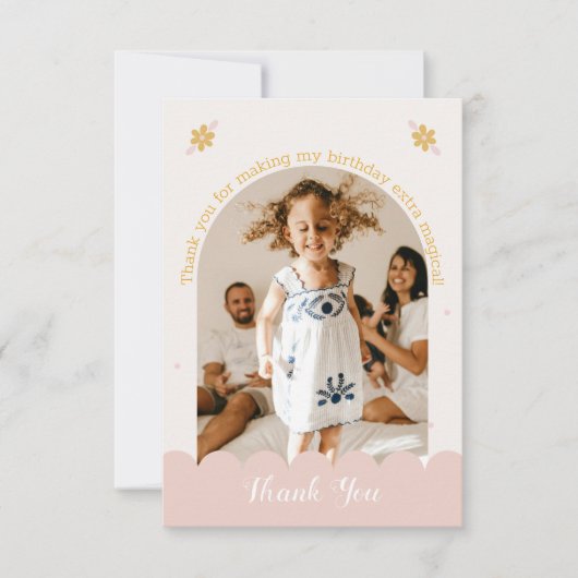 Een foto Magical Unicorn Pastel Dank u kaart (Voorkant)