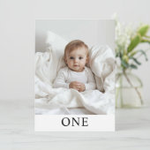 Eén foto | Mijn eerste jaar | Gepersonaliseerd Kaart (Staand voorkant)