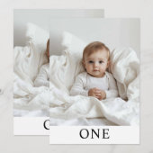 Eén foto | Mijn eerste jaar | Gepersonaliseerd Kaart (Voorkant / Achterkant)