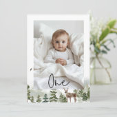 Eén foto | Mijn eerste jaar | Gepersonaliseerd Kaart (Staand voorkant)
