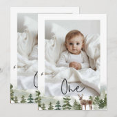 Eén foto | Mijn eerste jaar | Gepersonaliseerd Kaart (Voorkant / Achterkant)