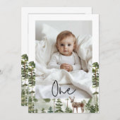 Eén foto | Mijn eerste jaar | Gepersonaliseerd Kaart (Voorkant / Achterkant)