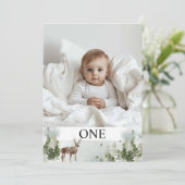 Eén foto | Mijn eerste jaar | Gepersonaliseerd Kaart (Staand voorkant)