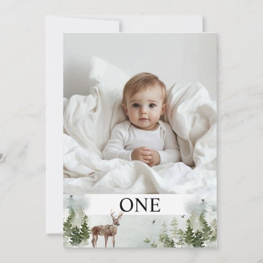 Eén foto | Mijn eerste jaar | Gepersonaliseerd Kaart (Achterkant)