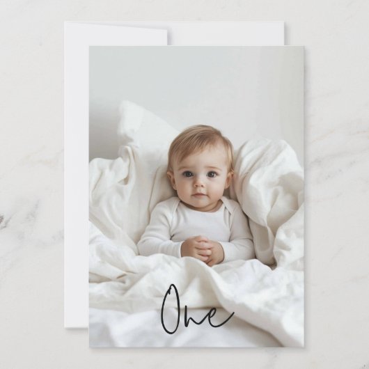 Eén foto | Mijn eerste jaar | Gepersonaliseerd Kaart (Voorkant)