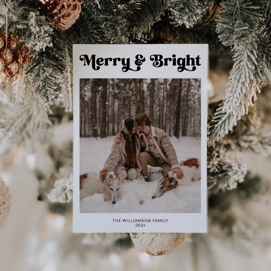 Een foto Minimal Retro Kerstmis Feestdagenkaart