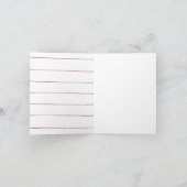 Een foto modern rood penseelscript afstuderen bedankkaart (Binnen)