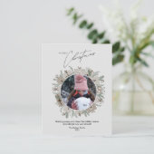 Één Foto Moderne Vrolijke Kerstmisgroet Feestdagenkaart (Staand voorkant)