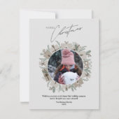 Één Foto Moderne Vrolijke Kerstmisgroet Feestdagenkaart (Voorkant)