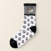 Eén foto Pet Paw Print Patroon Sokken (Links - buitenkant)