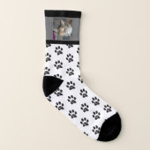 Eén foto Pet Paw Print Patroon Sokken (Rechts - buiten)