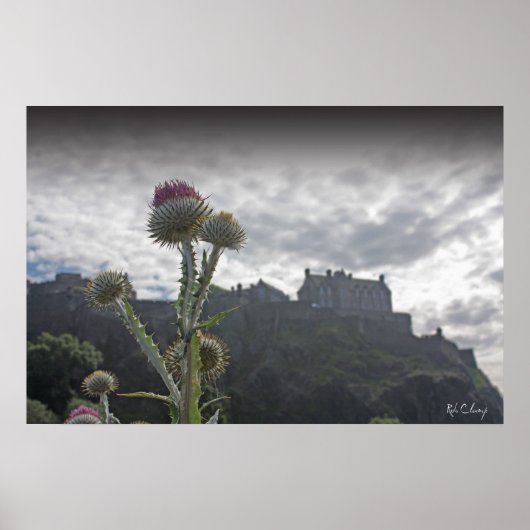 Een foto-poster van Edinburgh Castle. Poster (Voorkant)