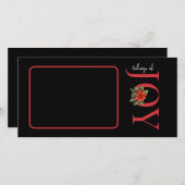 ÉÉN FOTO RODE VREUGDE / POINSETTIA FEESTDAGENKAART (Voorkant / Achterkant)