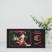 ÉÉN FOTO RODE VREUGDE / POINSETTIA FEESTDAGENKAART (Staand voorkant)