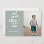 Een foto van Bunny Birthday Party Kaart (Voorkant)