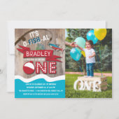 Een foto van de grote Vist de eerste verjaardag Kaart (Voorkant)