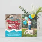 Een foto van de grote Vist de eerste verjaardag Kaart (Staand voorkant)