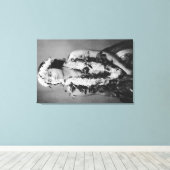 Een foto van de Hawaiian Hula DancerHawaii Canvas Afdruk (Insitu (Houten vloer))