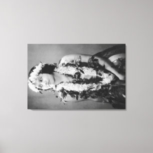 Een foto van de Hawaiian Hula DancerHawaii Canvas Afdruk