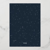 Een foto van de moderne kerstboommarinier folie feestdagenkaart (Achterkant)