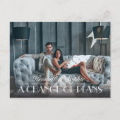 Een foto van de update van het bruiloft van planne aankondigingskaart (Voorkant)