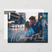 Een foto van de update van het bruiloft van planne aankondigingskaart (Voorkant / Achterkant)