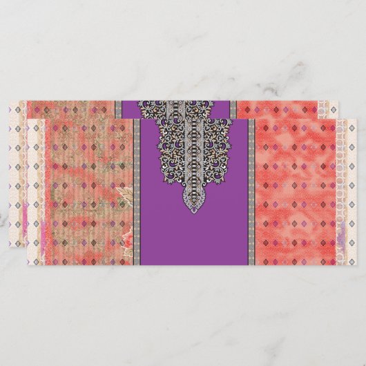 een foto van een sjaal met een ontwerp erop menu (Voorkant / Achterkant)