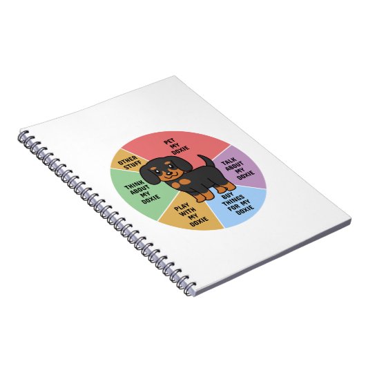 Een foto van mijn leven, Dachshund Dog Funny Wireh Notitieboek (Rechterzijde)