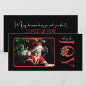 EEN FOTO VAN RED JOY / POINSETTIA FEESTDAGENKAART (Voorkant / Achterkant)