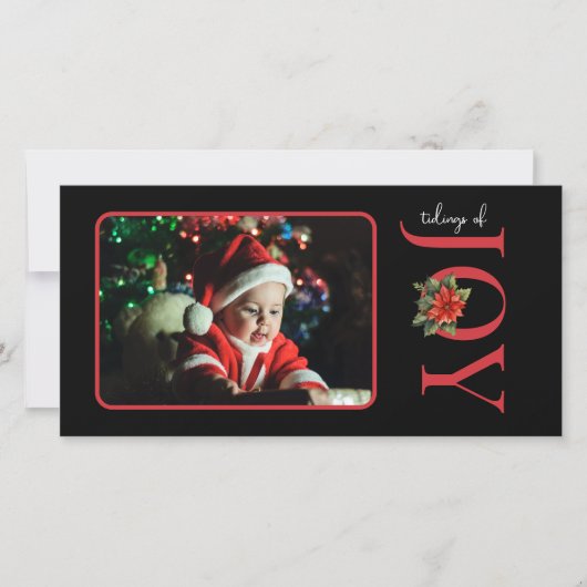 EEN FOTO VAN RED JOY / POINSETTIA FEESTDAGENKAART (Voorkant)