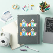 Eén foto verjaardag Cupcake Topper Sticker (iPad Cover)