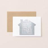 Een foto We hebben verhuisd Elegant Modern Kraft & Folie Kaarten (Voorkant met envelop)