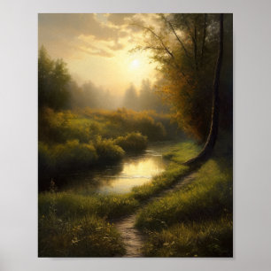 Een fotografisch landschapsschilderij van Serene C Poster