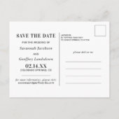 Één Fotohuwelijk Sla het Briefkaart van de Datum o (Achterkant)