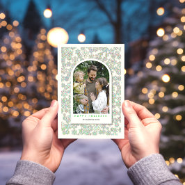 Eén fototemplate Kerst- en Nieuwjaarskaart Feestdagenkaart
