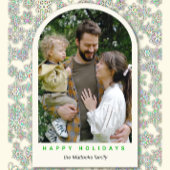 Eén fototemplate Kerst- en Nieuwjaarskaarten Feestdagenkaart