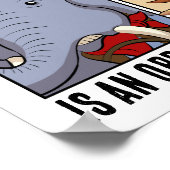 Een fout is een kans om olifant te kweken poster (Hoek)