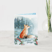 Een Foxy Christmas Kaart (Voorkant)