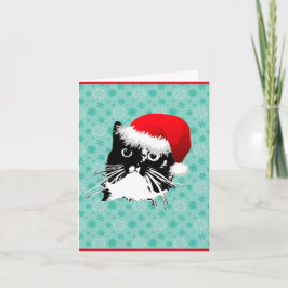 Een fraaie kerst! Kat-kaart Feestdagen Kaart