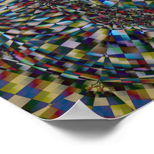 Een fractal van een Kantoor (Canvasafdruk) Poster (Hoek)